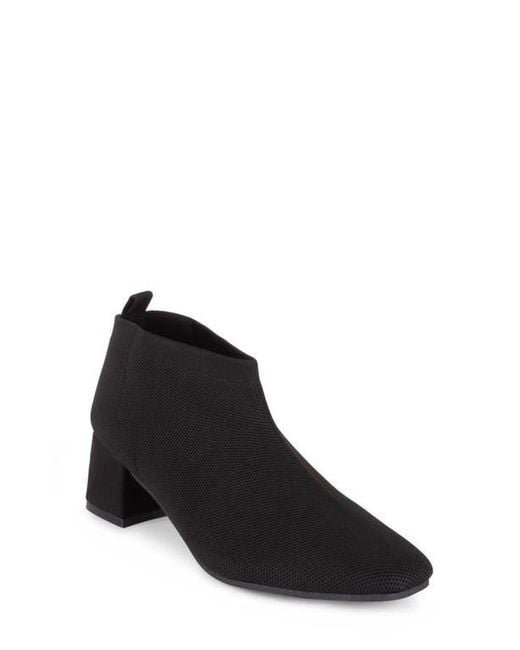Tahari Black Corniche Block Heel Knit Bootie