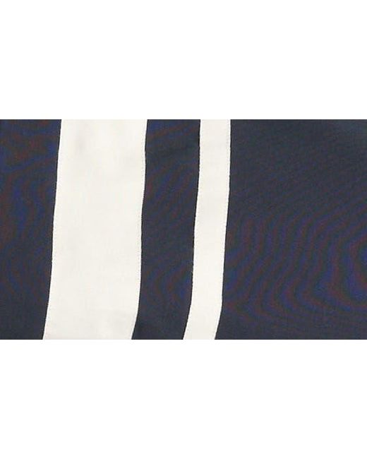 Staud Blue Ahoy Contrast Stripe Sleeveless Cotton Blend Minidress