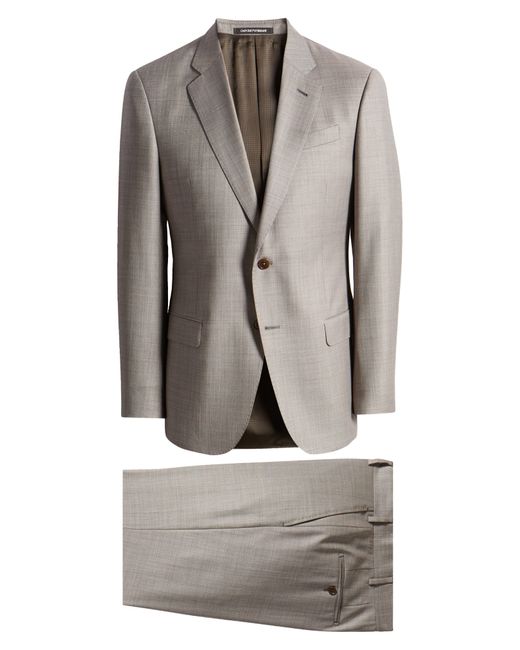 Emporio Armani Gray G Line Brown Mélange Wool Suit for men