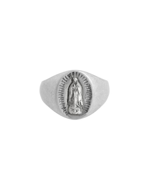 AllSaints Multicolor Saint Sterling Silver Signet Ring for men
