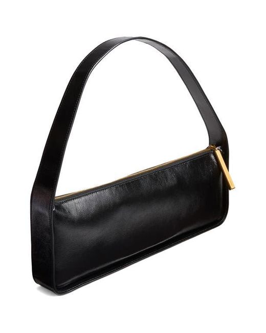 Khaite Black Lori Baguette Leather Shoulder Bag