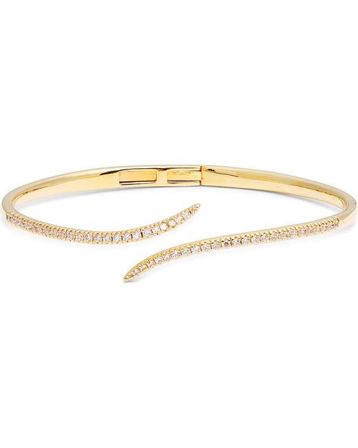 Nordstrom Metallic Cubic Zirconia Bypass Cuff Bracelet