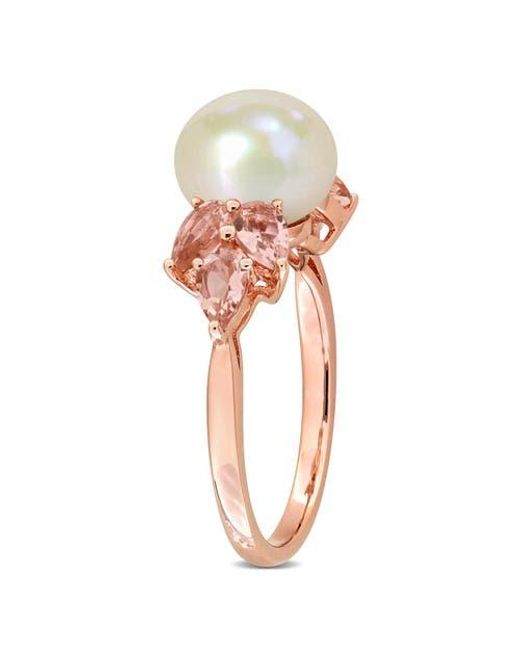 Julianna B Pink Cultured Pearl & Cocktail Ring 14K