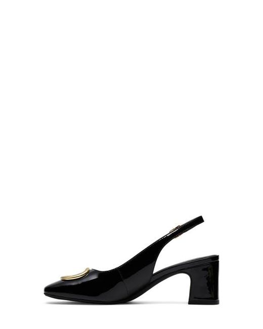 Clarks Black Fernie Square Toe Slingback Pump