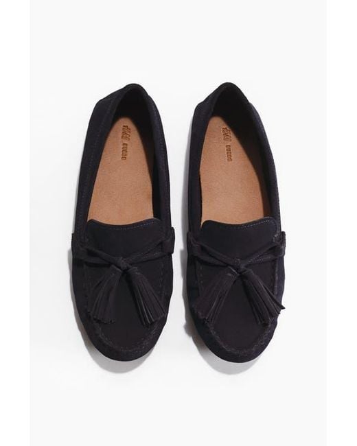 H&M Black Split Suede Loafers