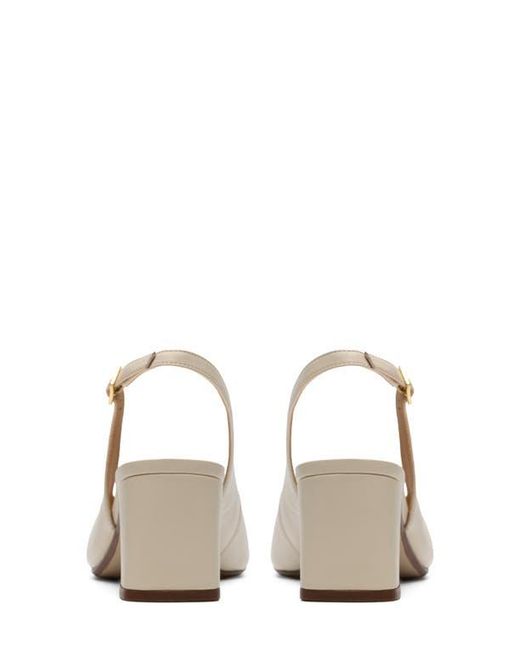 Clarks Natural Fernie Square Toe Slingback Pump