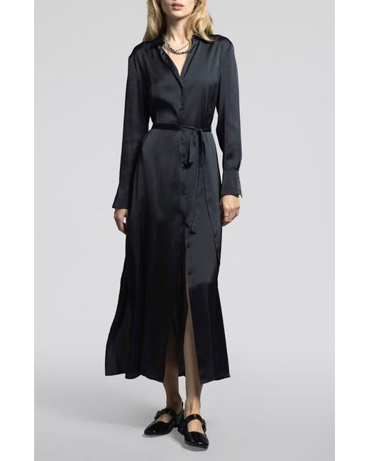 WEEKEND LOS ANGELES Black Yves Long Sleeve Shirtdress