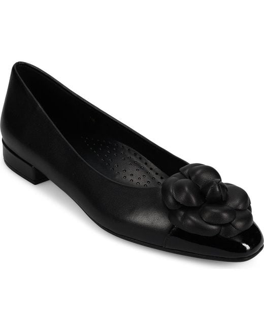 Vaneli Black Tasina Cap Toe Flat