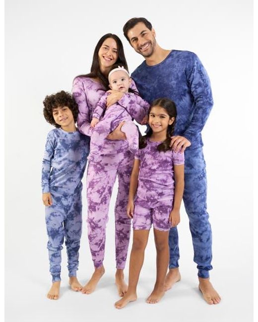 Leveret Blue Cotton Tie Dye Matching Family Pajamas for men