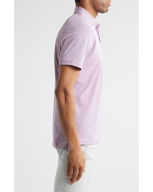 Johnnie-o Purple Stetsons Stripe Performance Polo for men