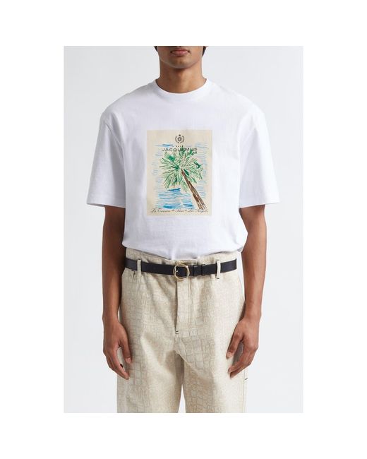 Jacquemus Le T-Shirt Marino Graphic T-Shirt in Blue for Men
