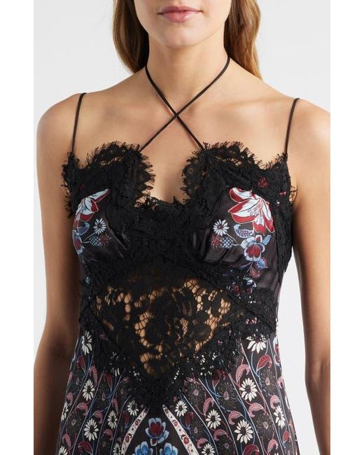 FARM Rio Women's Black Marcelle Eyelash Lace Trim Halter Satin Slipdress - www.rajagirimanappuram.com FARM Rio Women's Black Marcelle Eyelash Lace Trim Halter Satin Slipdress - www.rajagirimanappuram.com