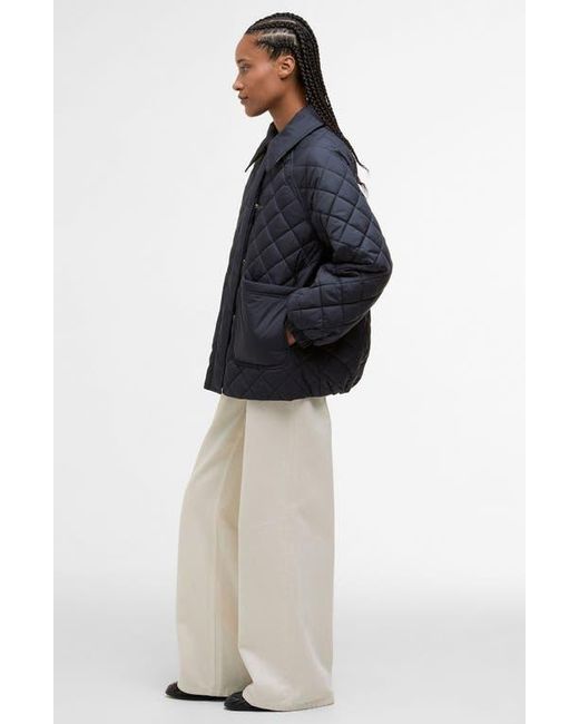 Barbour Blue Laoise Diamond Quilted Jacket
