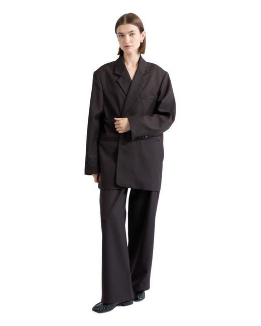 ALMINA CONCEPT Black Oversized Double Button Blazer