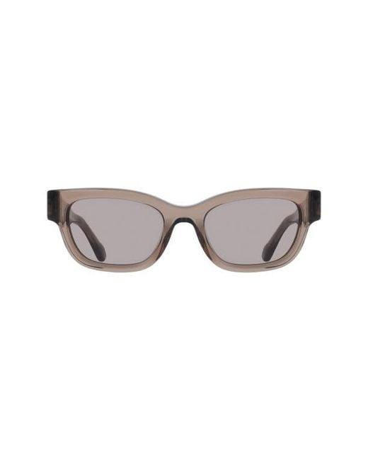 Ferragamo Gray 52Mm Modified Rectangular Sunglasses