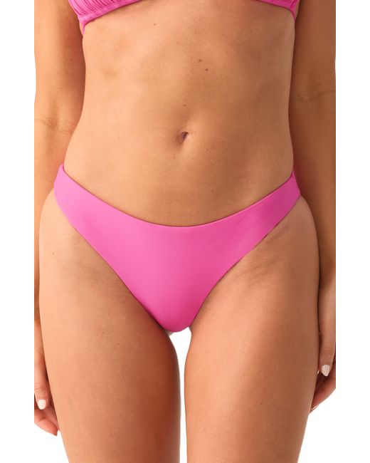 PQ Swim Purple Basic Ruched Bikini Bottoms