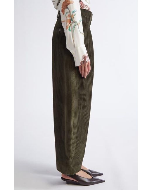 Altuzarra Brown Dash Pleated Barrel Leg Crop Pants