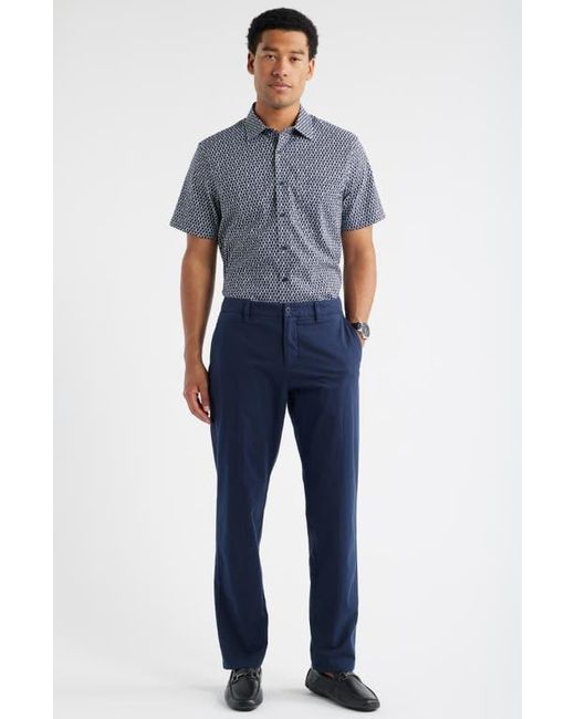 Nordstrom Blue Straight Stretch Cotton Chinos for men