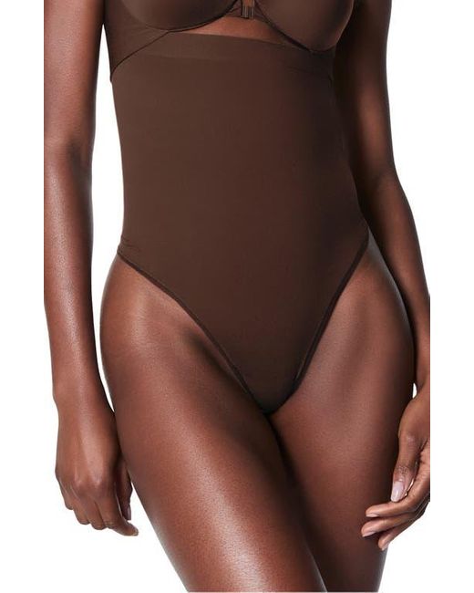 Spanx Brown Spanxsculpt Seamless Power High-Waisted Thong