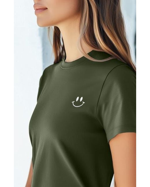 Alix Green Smile Face Tee