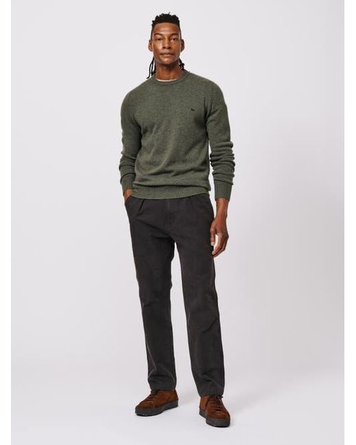 aubi Green Westbourne Crew Neck Sweater for men