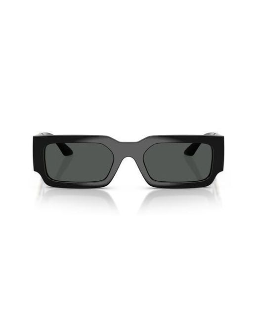 Versace Black 54Mm Rectangular Sunglasses for men