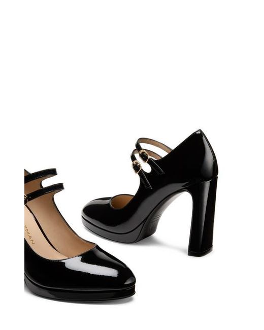 Stuart Weitzman Black Babette Platform Mary Jane Pump