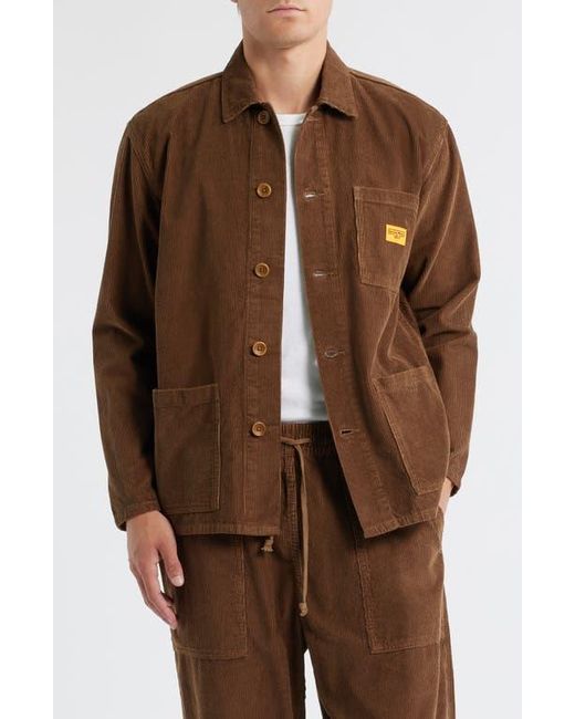 Service Works Brown Organic Cotton Corduroy Button-Up Chore Coat for men
