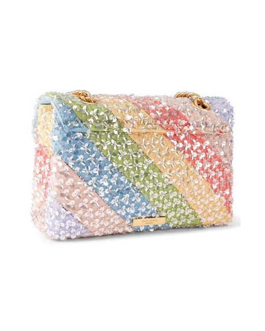 Kurt Geiger Pink Large Kensington Sequin Convertible Shoulder Bag