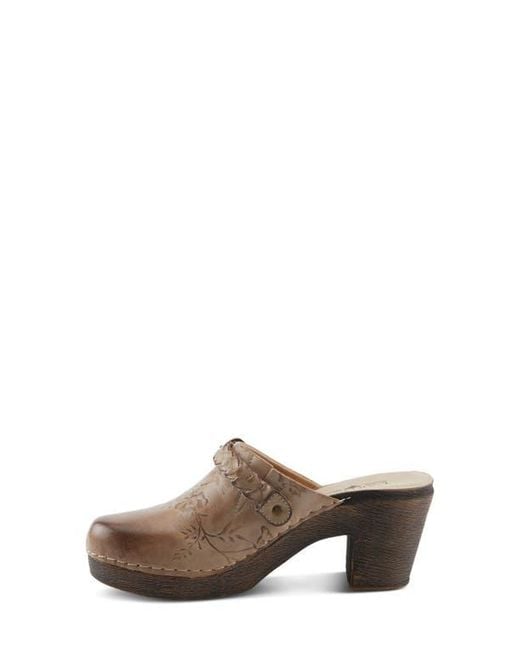 Spring Step Brown Calliroe Platform Clog