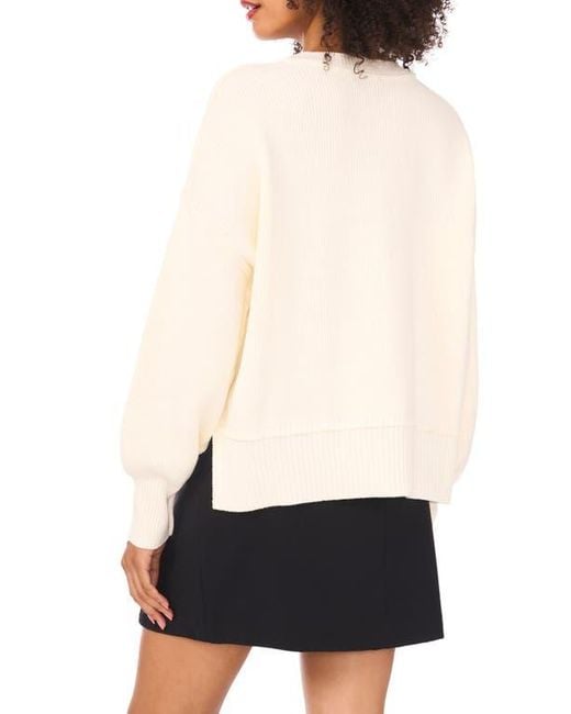1.STATE White Relaxed Crewneck Sweater