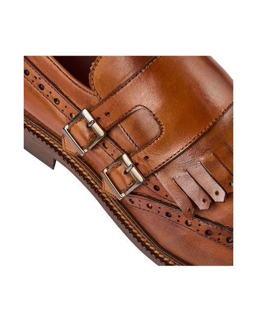 New BRUNO MAGLI Men’ Sz 7 Brown Suede Monk Strap Buckle Detail Dress Shoes Bruno Magli Ancona Double Monk Strap Shoe in Brown for Men  main image 4