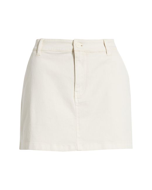 BP. White Carpenter Denim Miniskirt