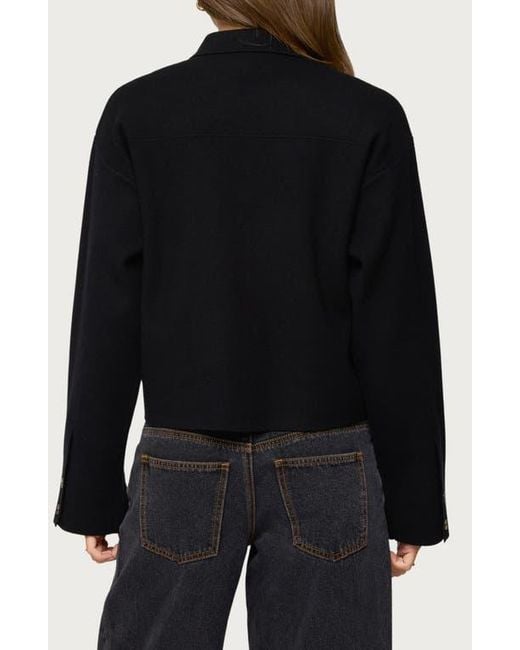 Edikted Black Lorne Compact Knit Jacket