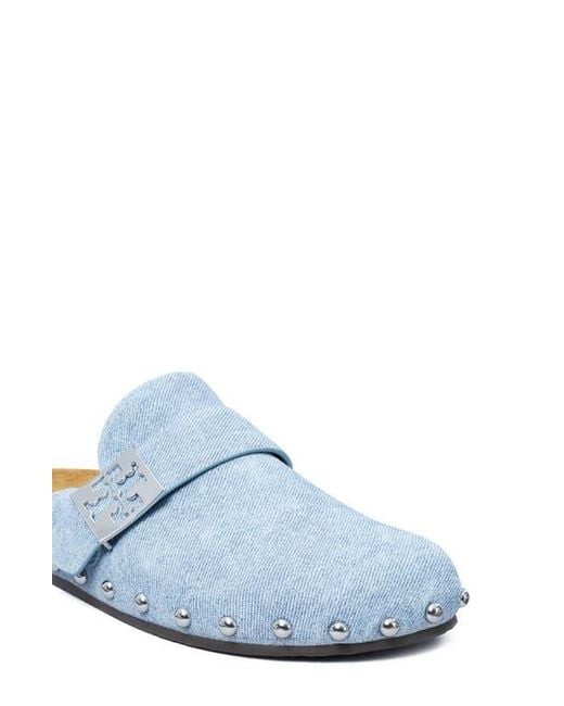 Tory Burch White Mellow Stud Mule