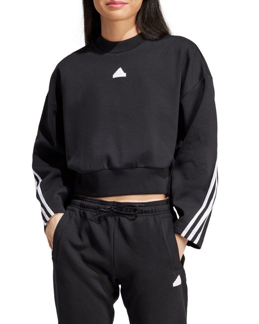 Adidas Black Future Icons 3-stripes Cotton Blend Sweatshirt