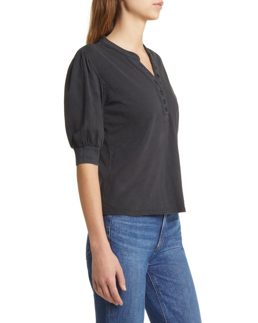 Rails Black Jewel Puff Sleeve Top