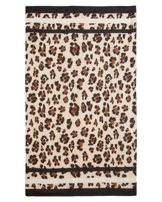 Tasha Black Leopard Print Scarf