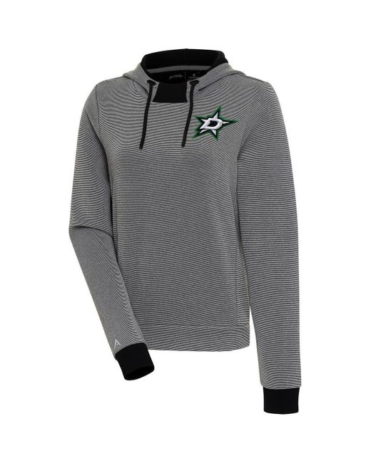 Antigua Gray Dallas Stars Axe Bunker Tri-blend Pullover Hoodie At Nordstrom
