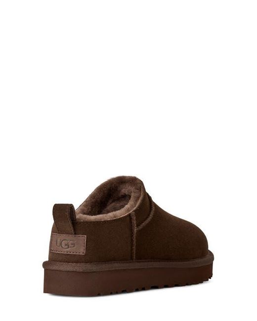 Ugg Brown Classic Micro Genuine Shearling Lined Slip-On