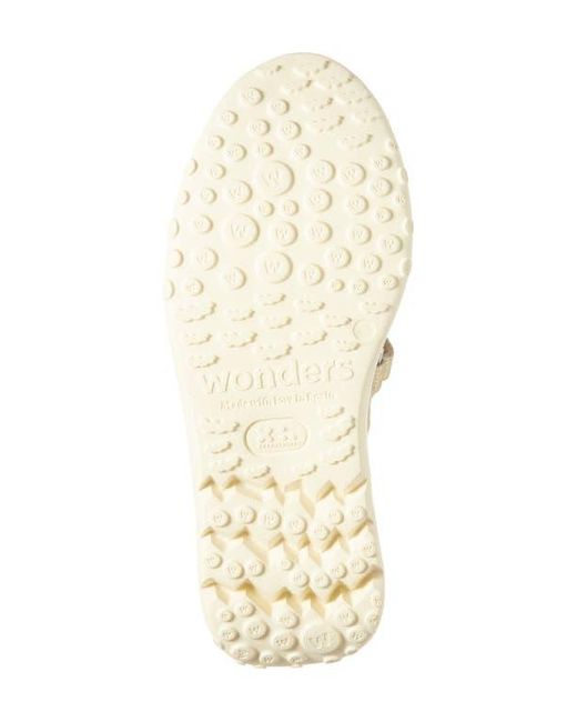 Wonders Yellow Mesh & Leather Flat