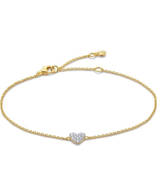 Monica Vinader Metallic Lab-Created Diamond Heart Charm Bracelet