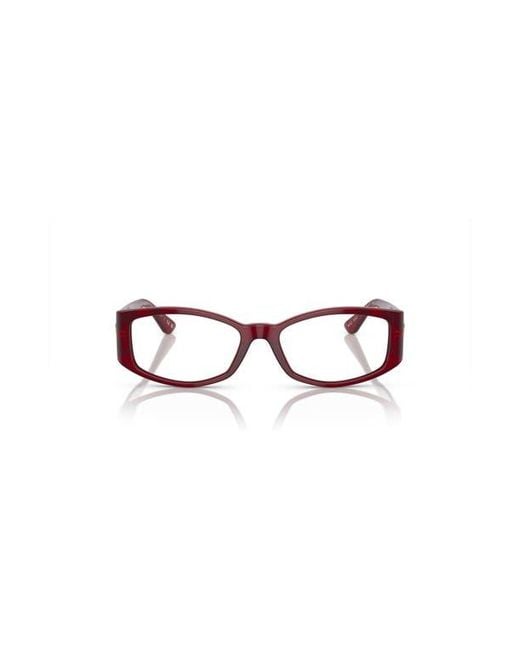 Versace Red 54Mm Irregular Optical Glasses