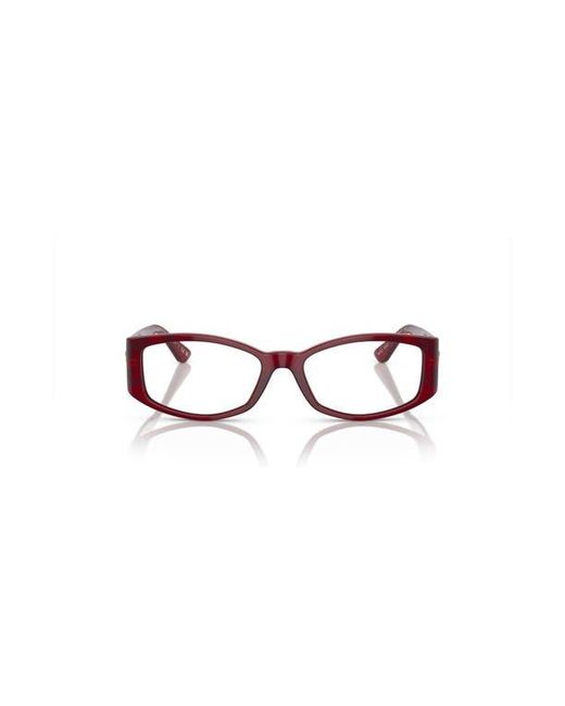 Versace Red 52Mm Irregular Optical Glasses