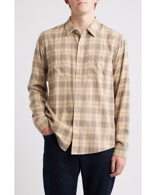 AG Jeans Natural Wayne Plaid Button-Up Work Shirt for men