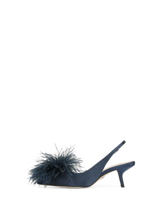 Sam Edelman Blue Bianka Feather Slingback Pump