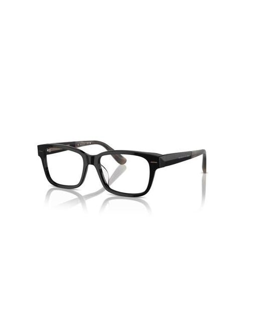 Brunello Cucinelli Black 53Mm Rectangle Optical Glasses
