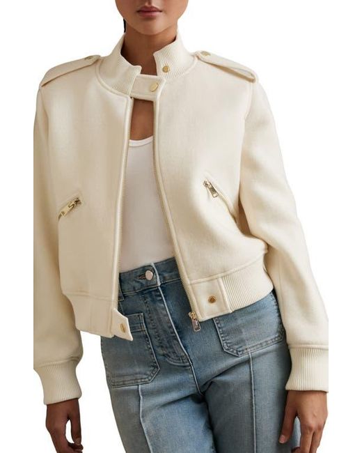Reiss Blue Cleo Bomber Jacket