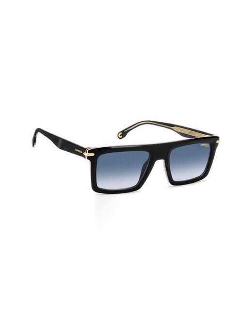 Carrera Blue 54Mm Rectangular Flat Top Sunglasses for men