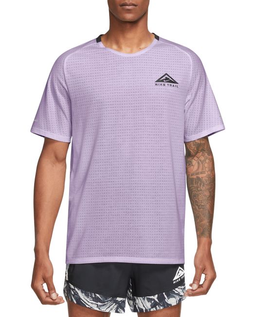 Nike Purple Dri-fit Trail Solar Chase Performance T-shirt for men